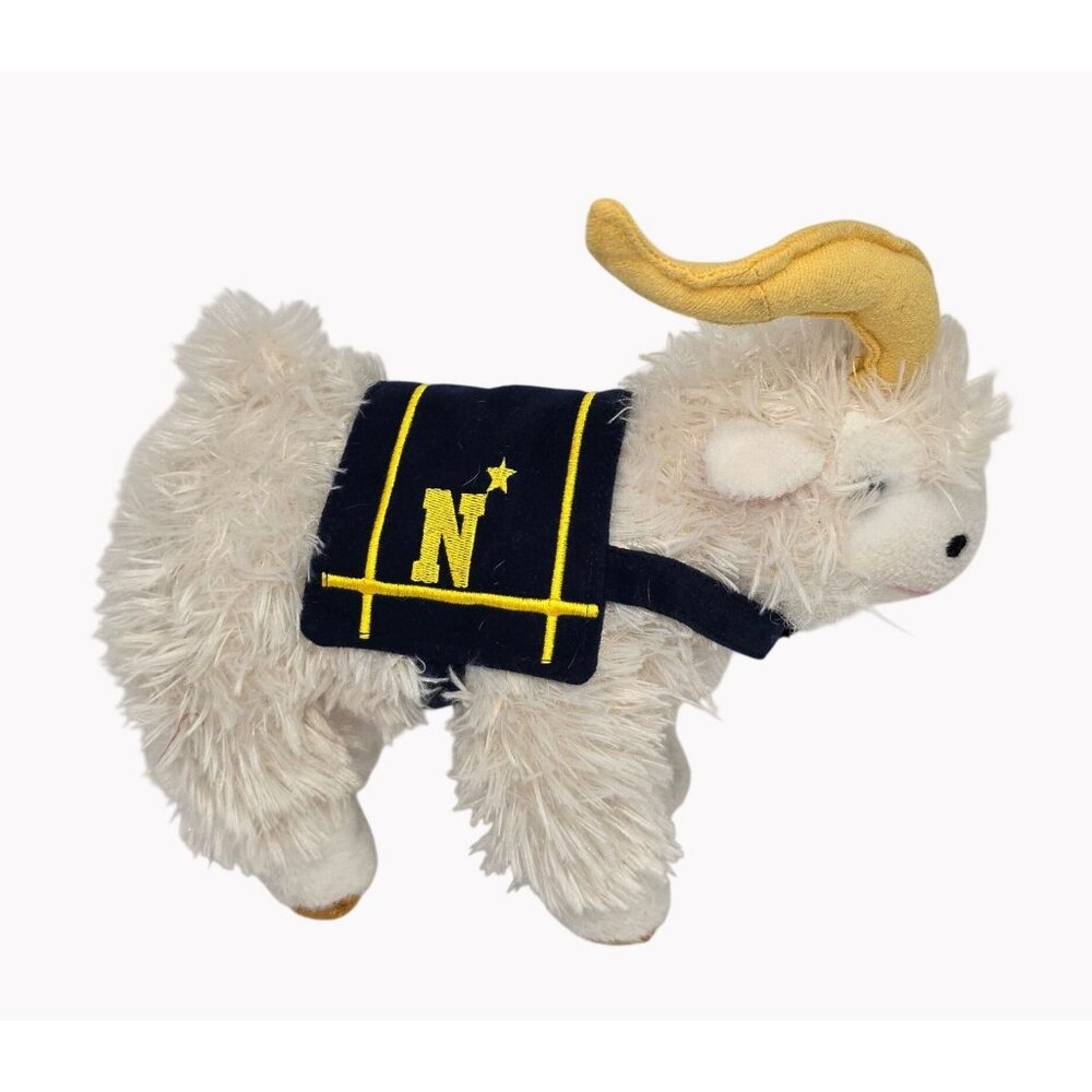 Bill The Goat US Naval Academy Plush Mascot Toy 10.5" Embroidered Navy Blanket